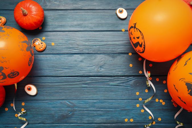 Concept of Halloween, Halloween balloon, space for text