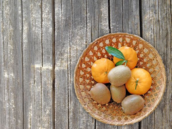 Fruit On The Wooden Background