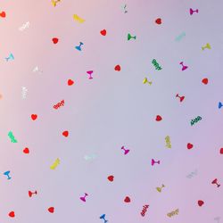 Pattern background made of party confetti
