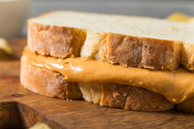 Homemade American Peanut Butter Sandwich