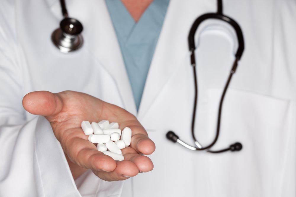 Male Doctor Abstract with Pills