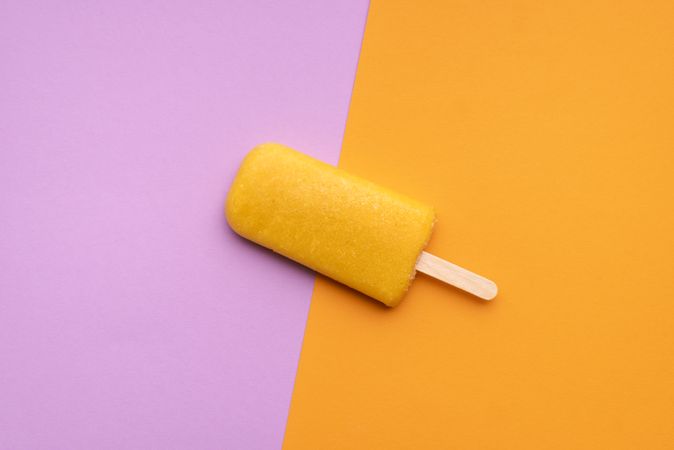 Orange ice cream popsicle horizontal