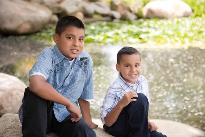 Two Hispanic Brothers at the Park