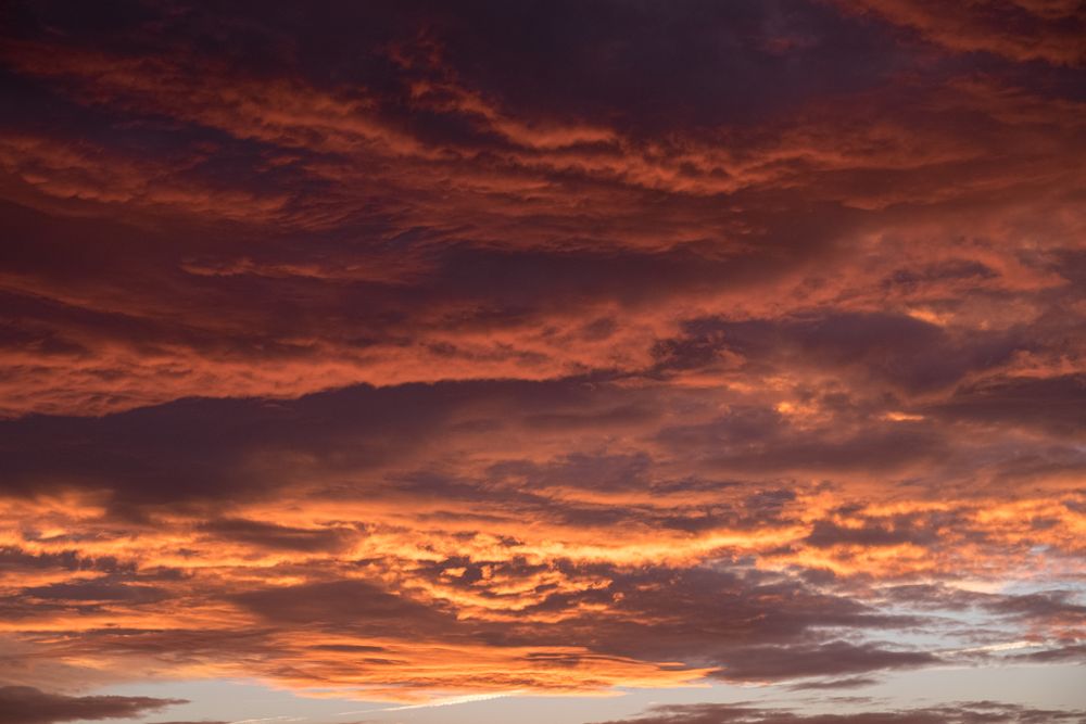 Clouds with orange pink undertones