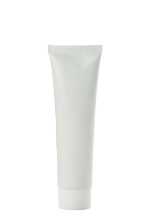 blank tube isolated on light background