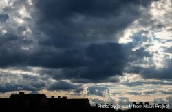 Fluffy clouds over rooftops 4N18m5