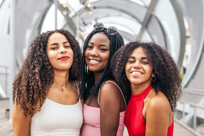 Black female friends enjoying a summer day