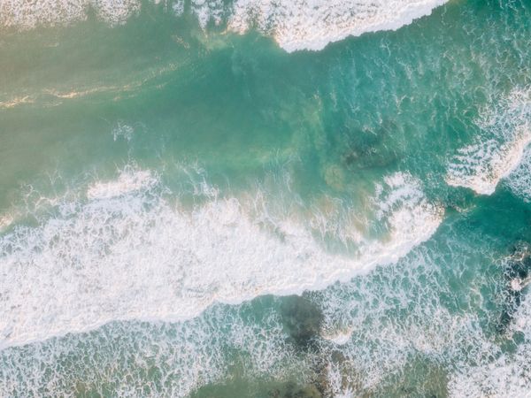 Sea waving near shore