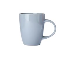 Empty ceramic cup isolated on studio background
