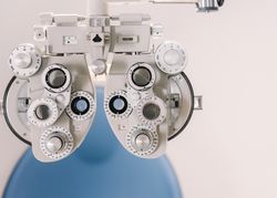 Vision test machine in doctor office