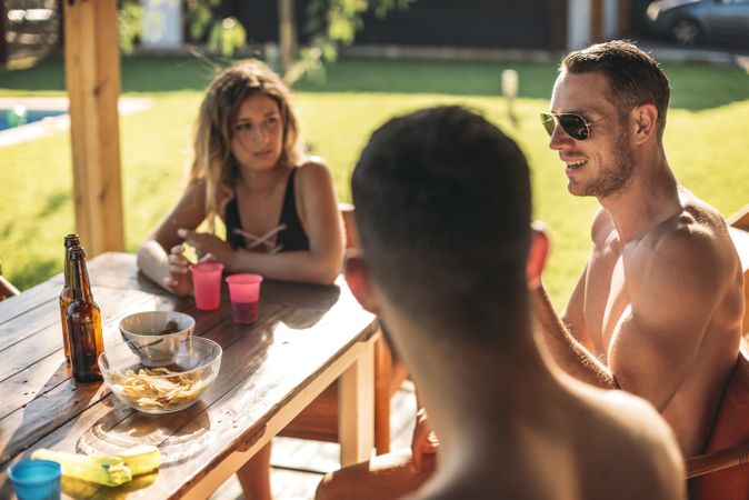 Friends on porch