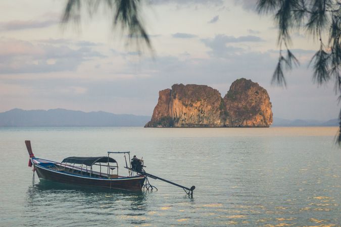 Fishing boat in calm sea
