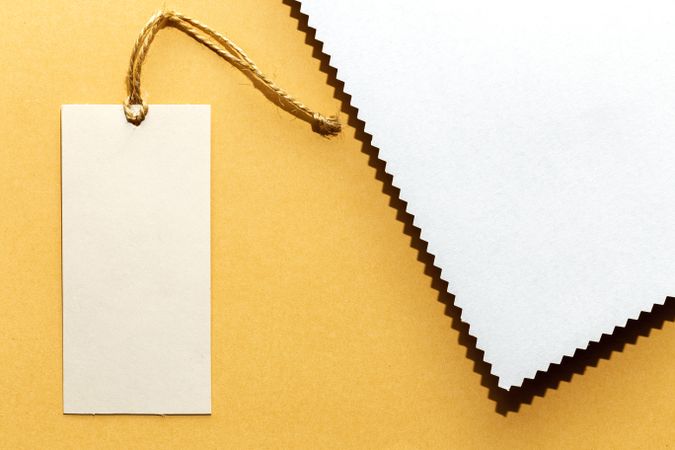 Cardboard labels for price or advertising