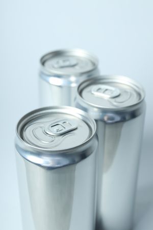 Concept of drink, blank cans with space for label