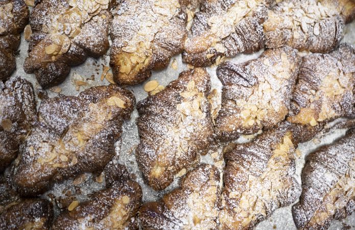 Delicious almond croissants