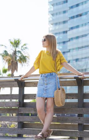 Young woman looking away