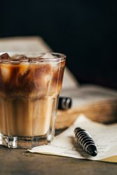Cold espresso coffee glass