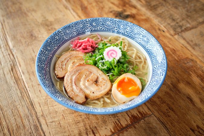 Delicious Japanese soup with noodles