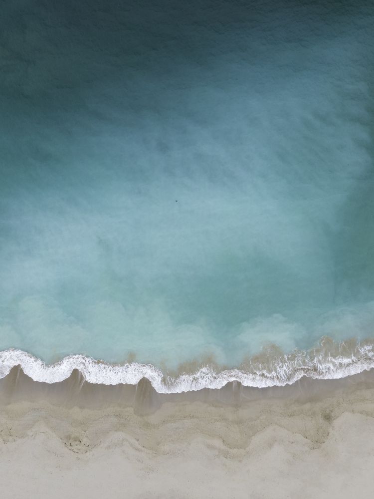 Top view of Australian shoreline