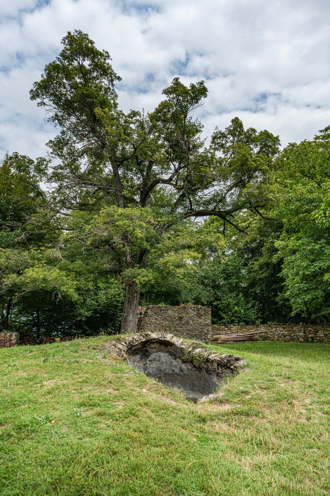 Ruins of Kvetera fortress city in the Georgian Caucasus mountains