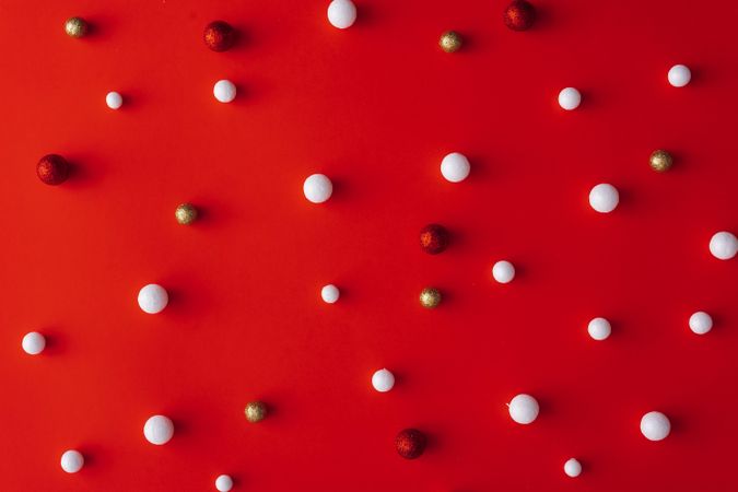 Red background with snowballs