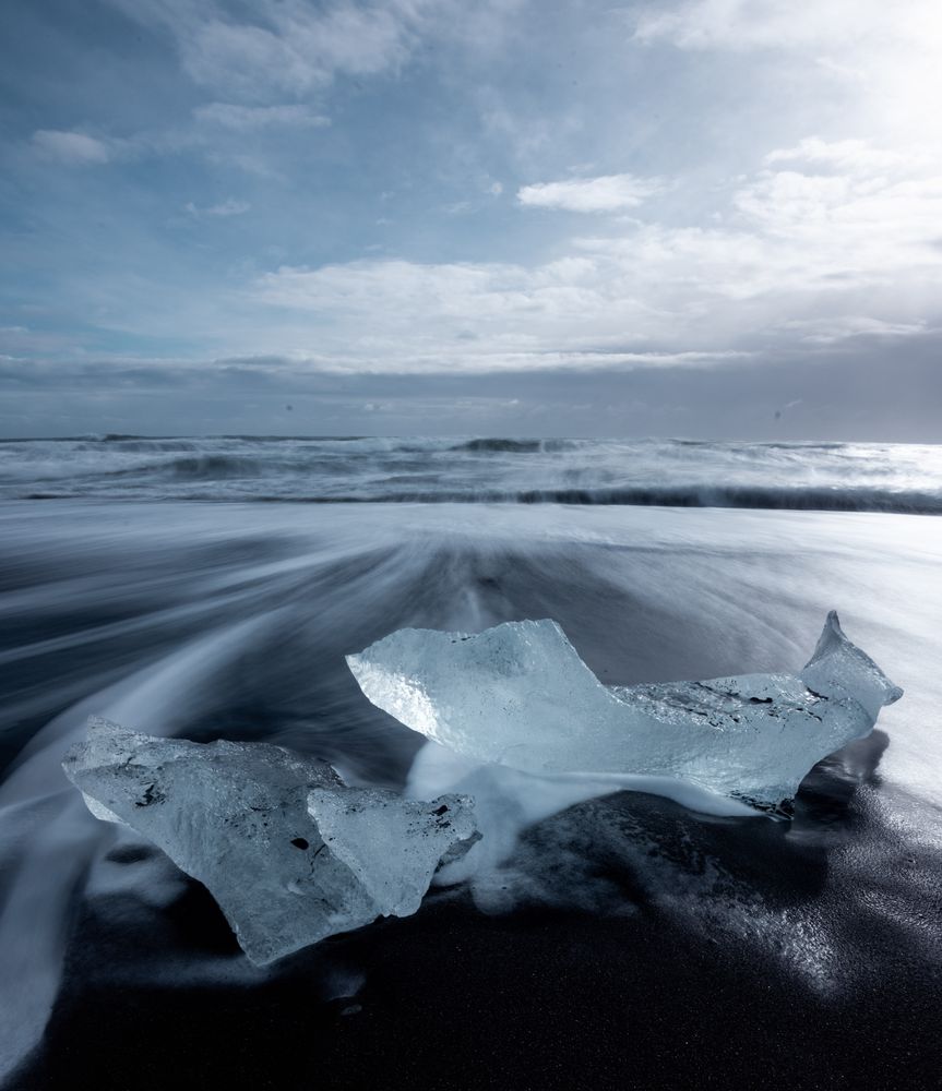 block of ice in diamond beach Iceland