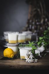 Homemade yogurt with lemon curd