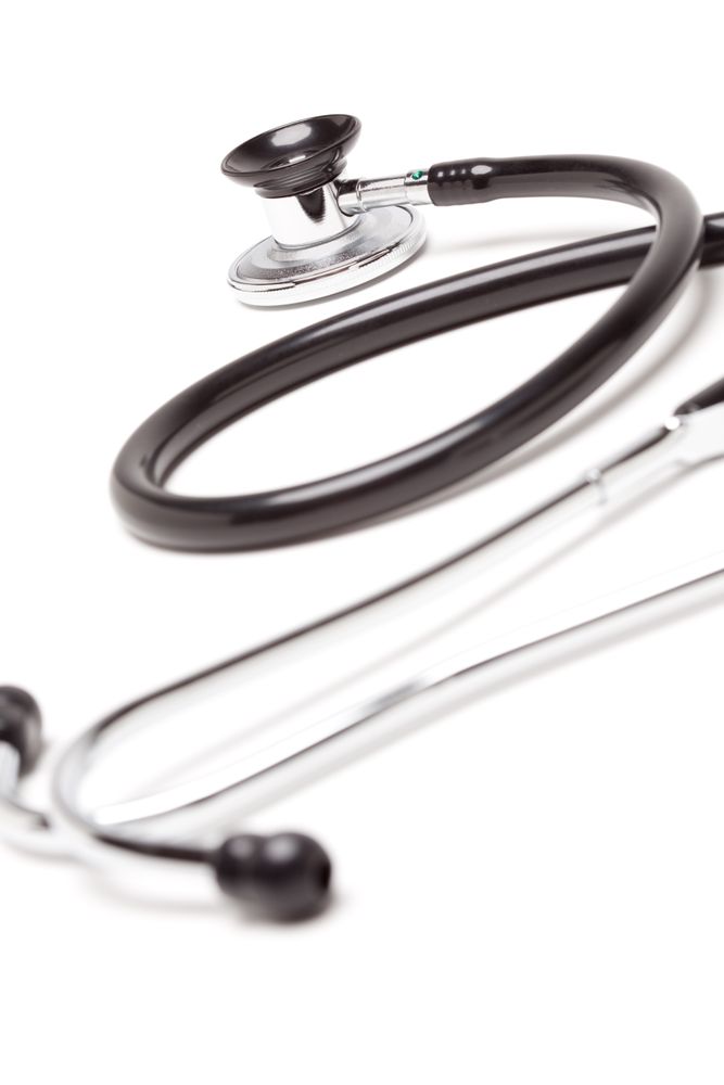 Stethoscope Isolated on Blank Table