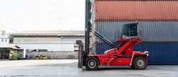 Outside logistics shipping delivery business, banner with copy space