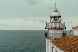 lighthouse on sea shore