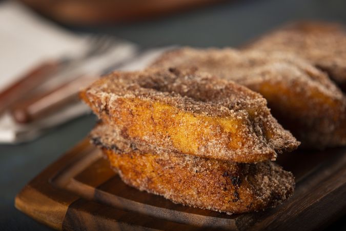 French toast, traditional Brazilian Christmas dessert. Known in Brazil as rabanada.