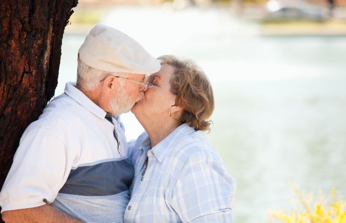 Happy Older Couple in The Park