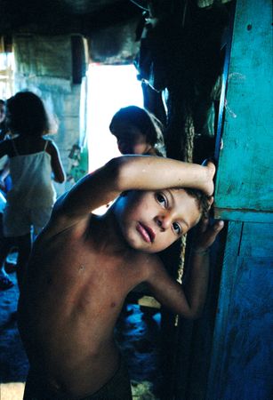 Apiai, Brazil - Aug 21, 2006- Boy living in a Landless Workers Movement (MST) settlement