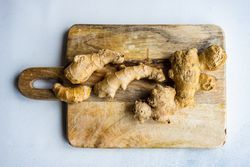 Organic food concept with ginger