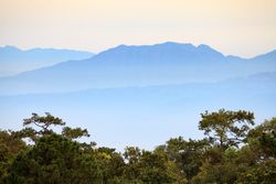 Landscape high mountain sunrise  at Phu Hin Rong kla National Park, Phitsanulok in Thailand