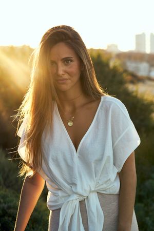 young woman looking at camera