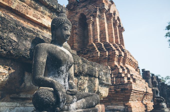 Buddha statue near old temple