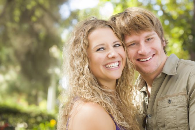 Loving Couple Portrait in the Park