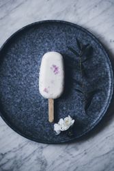 Creamy raspberry popsicle