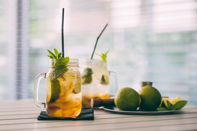 Mojito in mason jar