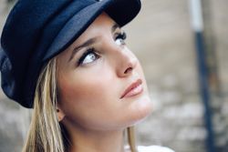 Portrait of woman in cap