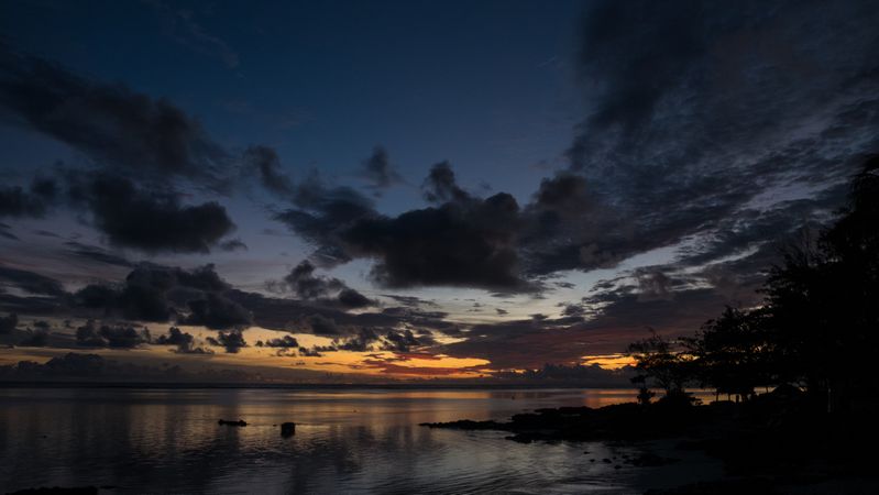 Beautiful sunrise overlooking the Indian Ocean