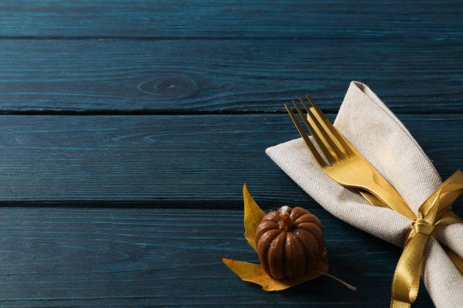 Fall season, autumn time, table setting for fall season