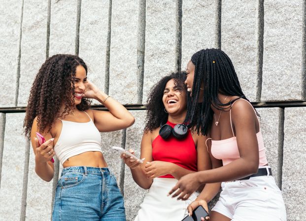 Black female friends enjoying a summer day