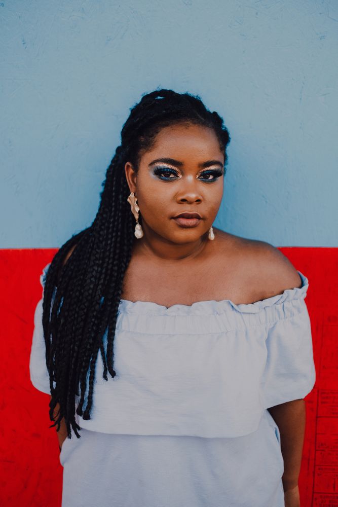 Dreamy trendy Black woman
