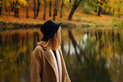 Woman during autumn season