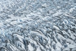 rocky snowy mountain notches extending high