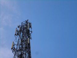 Electric tower and blue sky