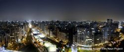 Lima cityscape at night in Peru bY7xX5