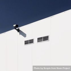Surveillance camera on side of building 0WMn14